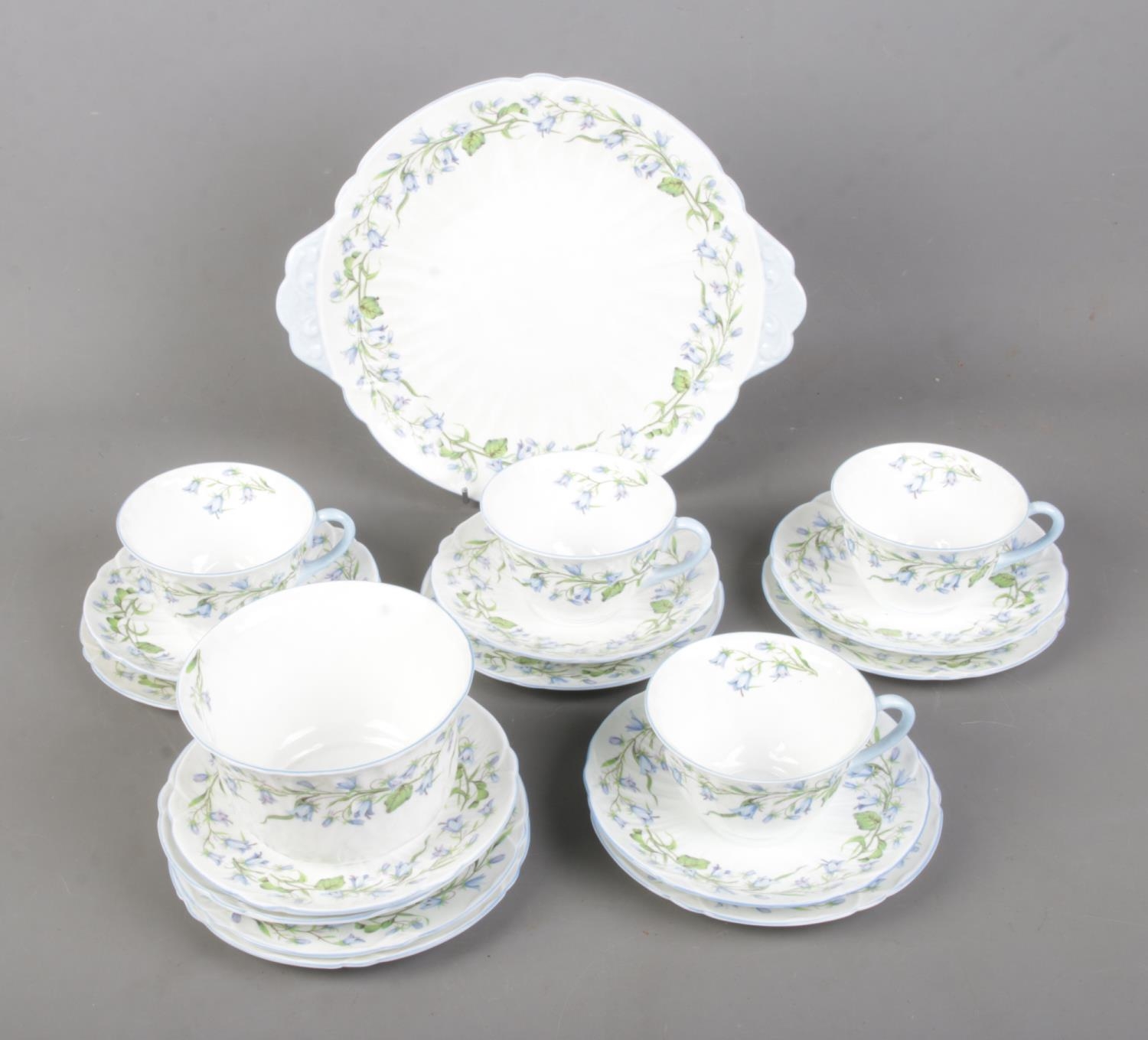 A Shelley part tea service in the Harebell pattern. Approx. 18 pieces.