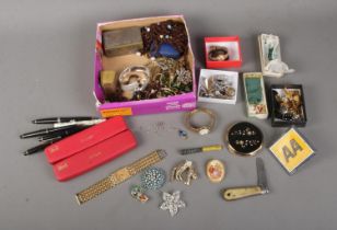 A collection of assorted costume jewellery and collection to include Rotary wristwatches, Newton