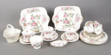 A collection of named ceramics to include Wedgwood Charnwood part service, Royal Albert Lavender