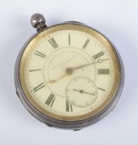 Fattorini and Sons silver cased pocket watch with roman numeral dial hallmarked Birmingham 1911.