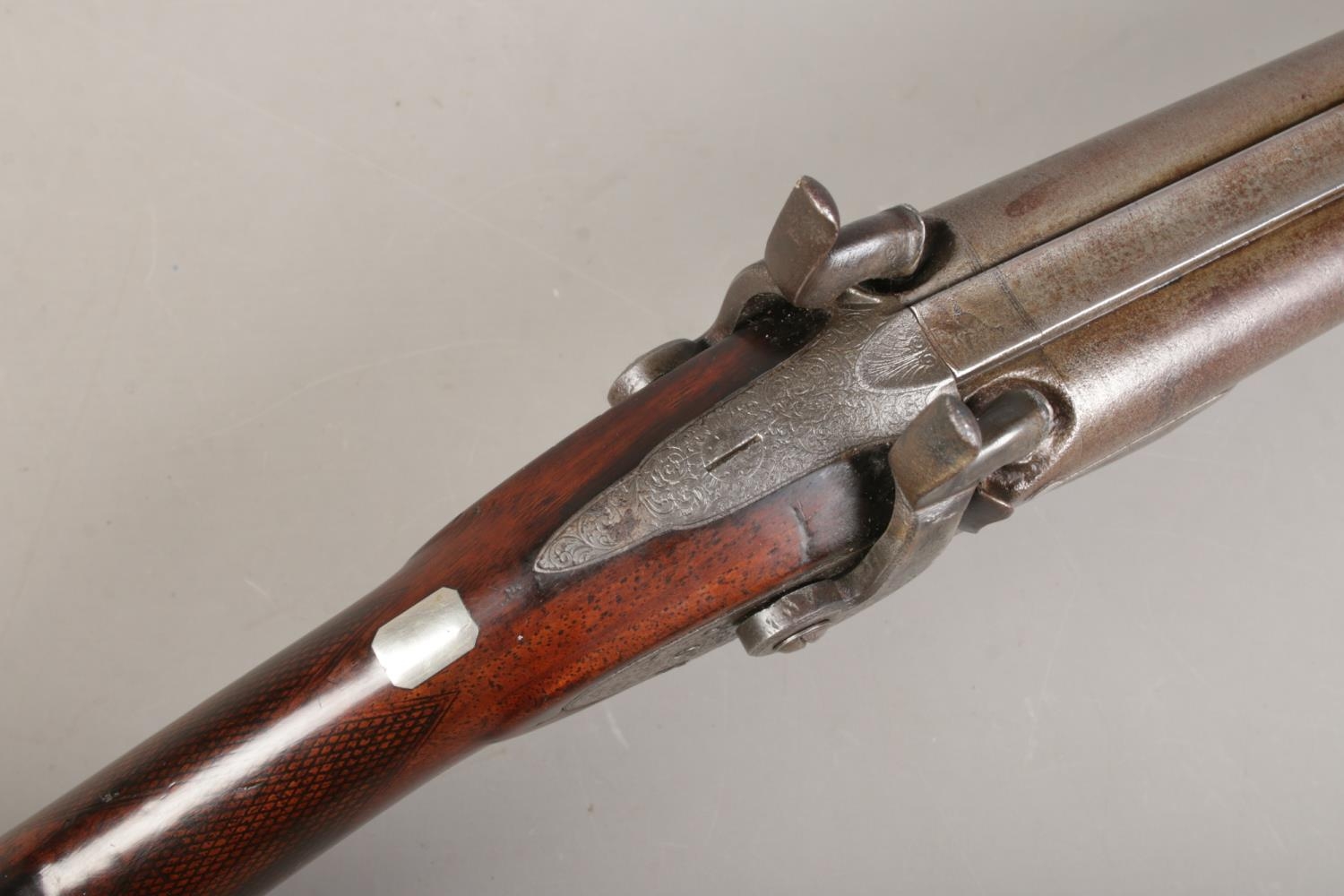 A 19th Century George and John Deane side by side percussion shotgun. Muzzle loading. With thirty - Bild 6 aus 8