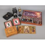 A quantity of assorted collectables to include Authentic Models The Art of Writing set, Kodak Six-20