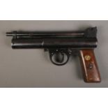 A Webley and Scott Mark 1 .177 cal air pistol, serial number 25833. CANNOT POST OVERSEAS. RMW