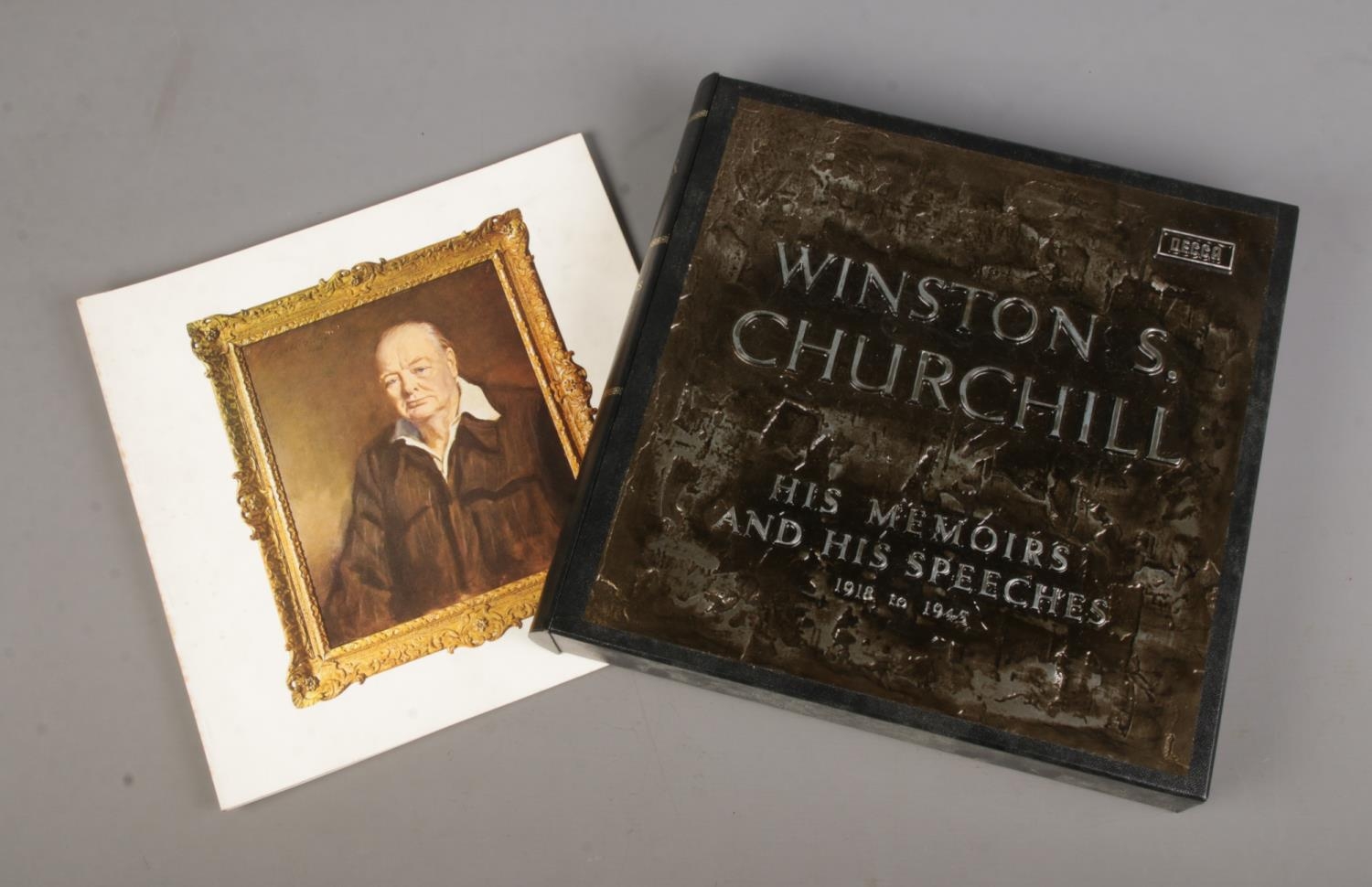 A complete 1964 Decca records Winston Churchchill His Memoirs and Speeches record box set.