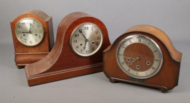 An Alexander Clock Co mantel clock together with a Hamburg American Clock Company HAC mantel clock