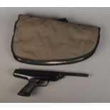 A BSA Scorpion .22 calibre air pistol with carry case. CANNOT POST.