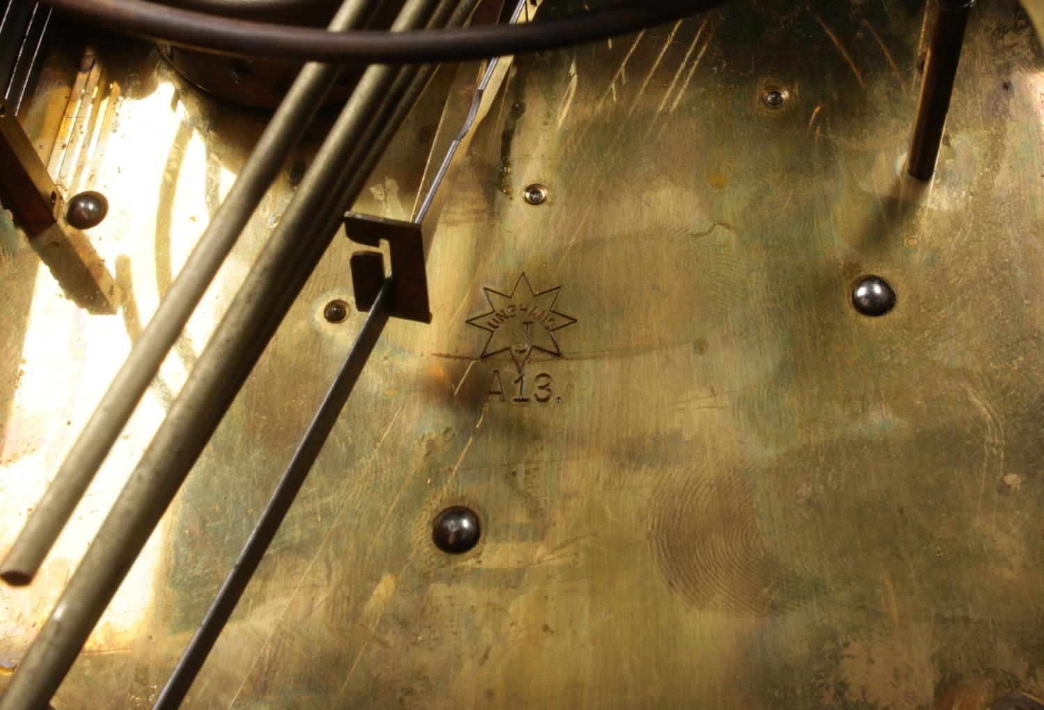 A Junghans inlaid mahogany bracket clock. Having brass dial and subsidiary dials for speed and - Image 6 of 6