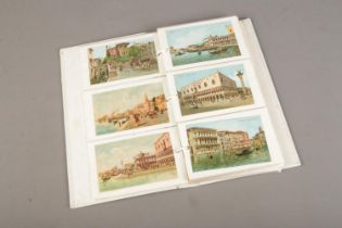 An album of postcards including city scape scenes of Venice/Venezia, coastal scenes, English