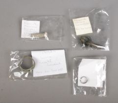 A small collection of metal detector finds, possibly Roman bronze examples.