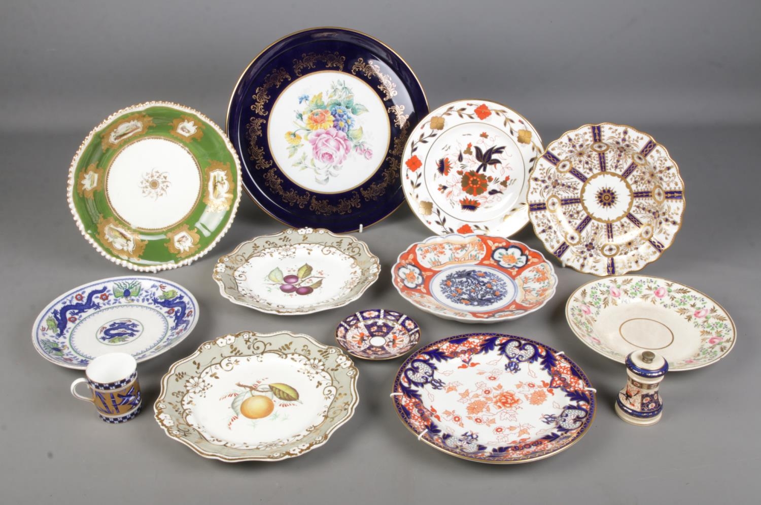 A quantity of ceramics including Royal Crown Derby , Spode, Minton's, Coalport, Japanese Imari etc