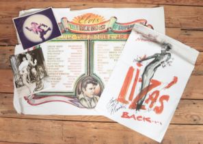 A collection of ephemera. Includes Elvis poster, signed Liza Minelli poster, Lynsey De Paul and Jill