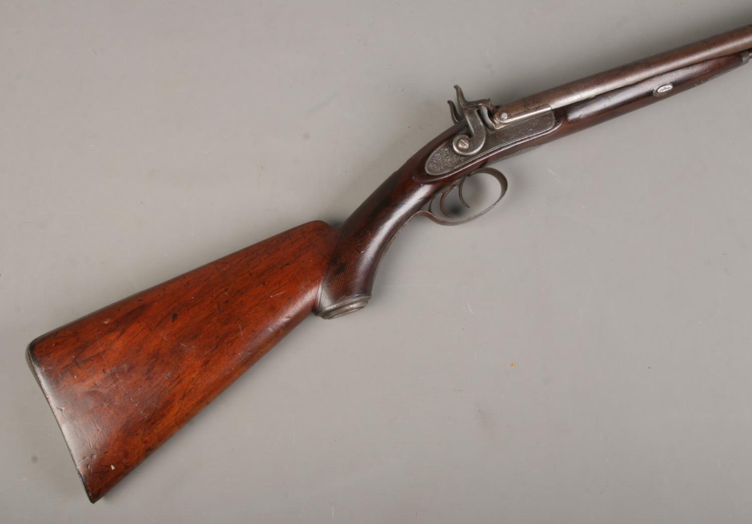 A 19th Century George and John Deane side by side percussion shotgun. Muzzle loading. With thirty - Bild 3 aus 8