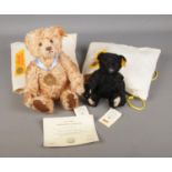 A Steiff Jointed teddy bears to include 2002 Exclusive Danbury Mint Bear (660344) and small mohair