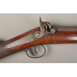 A Nineteenth Century 7 bore percussion cap 'Goose Gun' rifle. Stamped with cross sword mark to