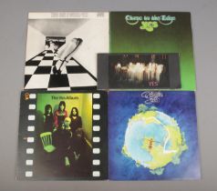 A collection of Yes vinyl LP records to include Original UK release first pressings of The Yes Album