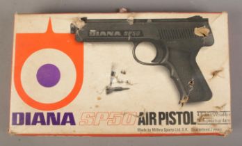 A Diana SP50 .177cal air pistol, in box. CANNOT POST OVERSEAS.