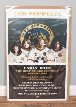 A promotional board for Led Zeppelin, Early Days, The Best of Led Zeppelin Volume One. 76cm x 51cm.