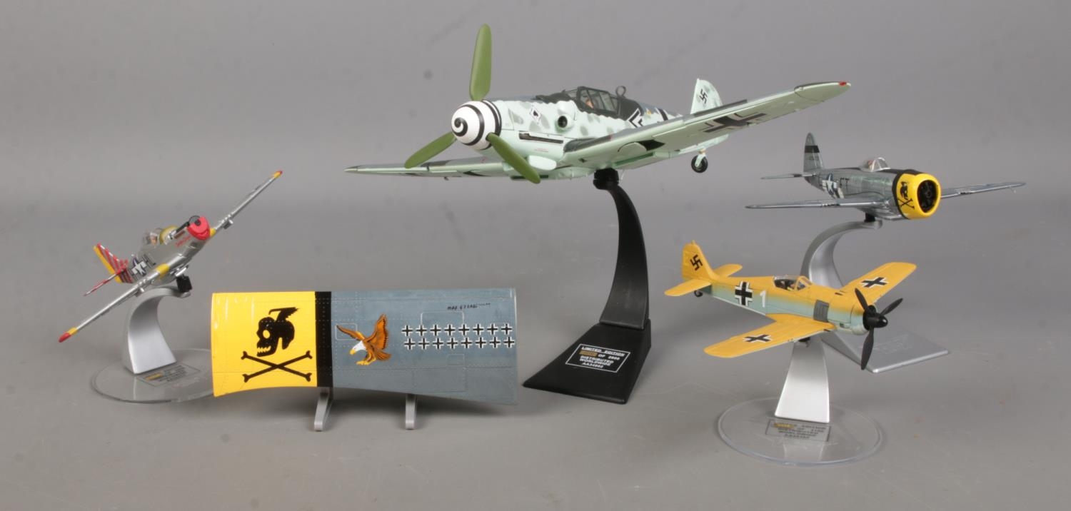 Four Corgi diecast model aircraft, including three Limited Edition examples. Consisting of AA34902
