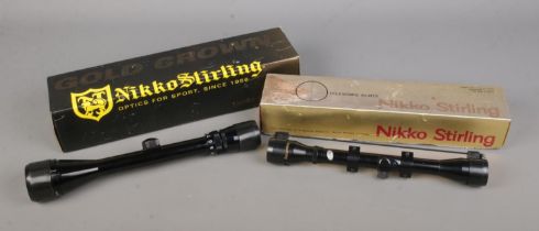 Two boxed Nikko Stirling telescopic sights to include Nitrogen Filled 4x28 and 3-9x40.