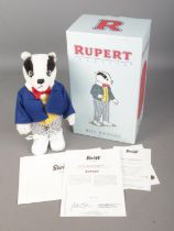 A boxed limited edition Steiff Bill Badger bear from the Rupert Classic collection. With certificate