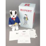 A boxed limited edition Steiff Bill Badger bear from the Rupert Classic collection. With certificate