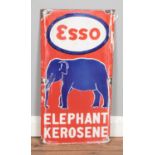 An Esso Elephant Kerosene enamel sign. 31x60cm