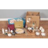 Two boxes of miscellaneous ceramics to include Royal Worcester Limited Edition Johnnie Johnson