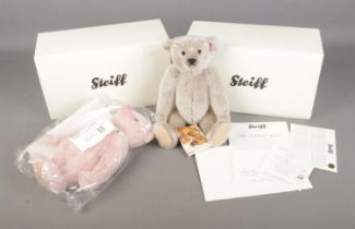 Two boxed Steiff jointed teddy bears to include Alpaca Rose bear (663031) and The 'Perfekt' bear (
