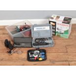 A boxed mini air compressor model AS18-2 along with cased Dremel Multi tool and collection of