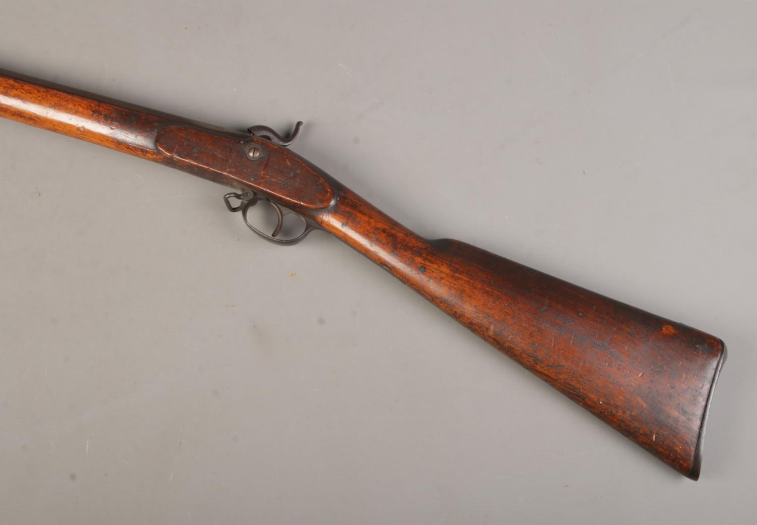 A lightweight sporting percussion cap rifle, bearing Belgian proof marks to the base of barrel ( - Bild 3 aus 5