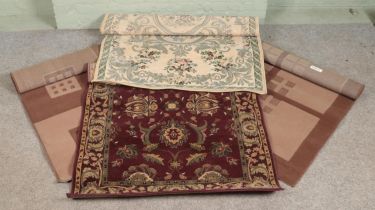 Four modern rugs. Includes two Sears Dynasty Monique examples and two Dunelm examples.