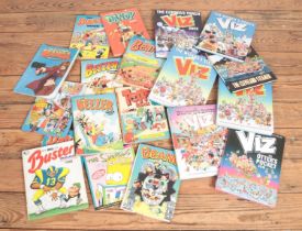 A quantity of annuals including Viz, Dandy and Beano examples.