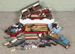 A quantity of model railway trains and carriages including Jouef for Playcraft, Hornby, Dapol and