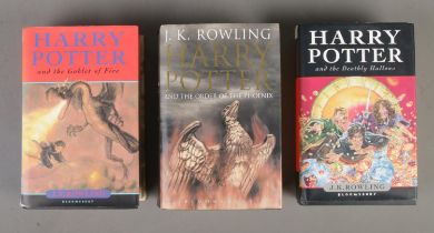 J K Rowling, three Harry potter books, Harry Potter and the Goblet of Fire, Harry Potter and the