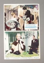 Two signed colour film stills to include Warren Beatty 'Kaleidoscope' and Paul Newman 'From the