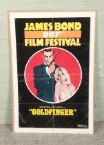 A 1970's James Bond 007 Film Festival paste over "Goldfinger" sheet poster, Style B. Originally "
