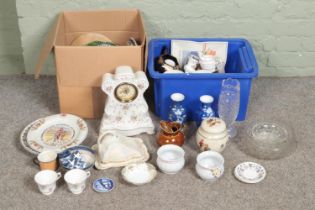 A large collection of ceramics including Doulton Burslem, Royal Grafton, Yardley, Vale, Royal