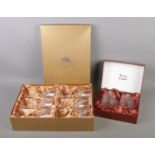 Two sets of boxed crystal glassware to include pair of Stuart Crystal tumblers and set of six