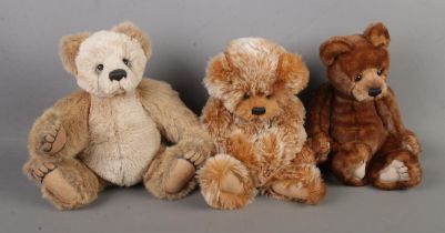 Three Charlie Bears jointed teddy bears to include Wolfgang (CB104740) designed by Christine Pike,
