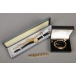 Three ladies wristwatches to include boxed Accurist Pearl watch and bracelet suite, Sekonda and