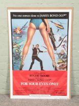 A James Bond 007 'For Your Eyes Only' US sheet poster. Approx. dimensions 68.5cm x 105cm.