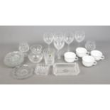 A collection of mostly crystal glassware to include Waterford Crystal tumbler etched for Irish