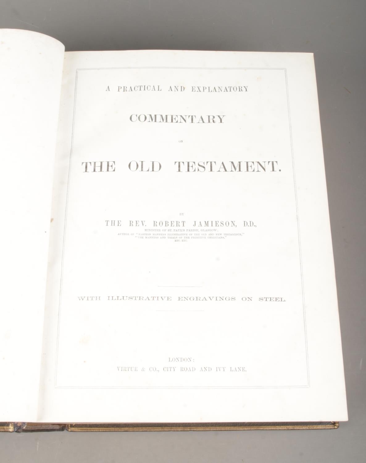 A very large format Family Bible; Commentary on the Old Testament, by The Rev. Robert Jamieson. - Image 3 of 5