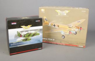 Two boxed Corgi The Aviation Archive diecast model planes. Junkers Ju88A-10, AA36781 and
