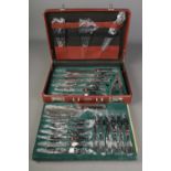 A complete Bachmayr Solingen knife set in lockable case.