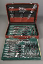 A complete Bachmayr Solingen knife set in lockable case.