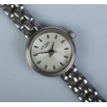 A ladies silver Rotary quartz wristwatch.