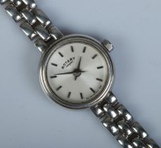 A ladies silver Rotary quartz wristwatch.