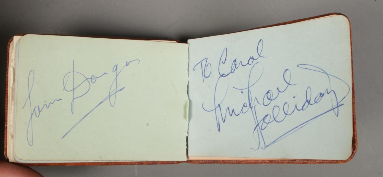 A vintage autograph album containing a collection of signatures, including examples for singers - Image 3 of 4