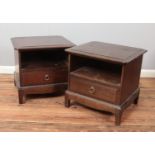 A pair of Stag Minstrel bedside chests/cabinets.